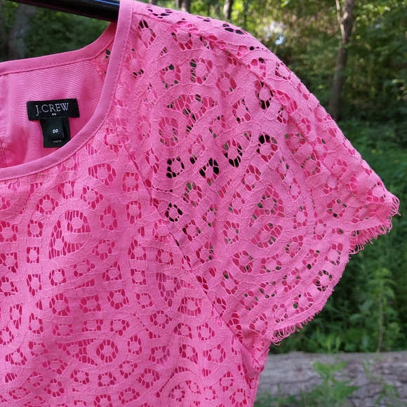 Pink Scallop Lace Tee by J. Crew - Picture 4 of 9